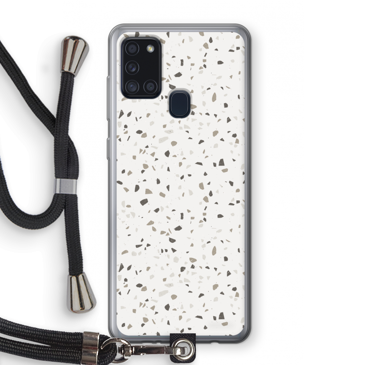 Terrazzo N°14: Samsung Galaxy A21s Transparant Hoesje met koord