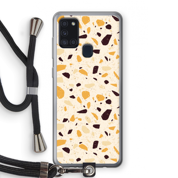 Terrazzo N°13: Samsung Galaxy A21s Transparant Hoesje met koord