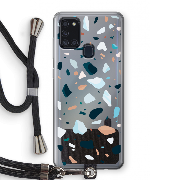 Terrazzo N°13: Samsung Galaxy A21s Transparant Hoesje met koord