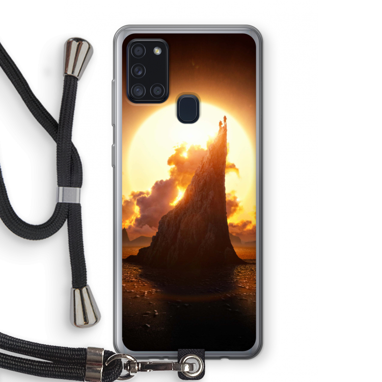 Children of the Sun: Samsung Galaxy A21s Transparant Hoesje met koord