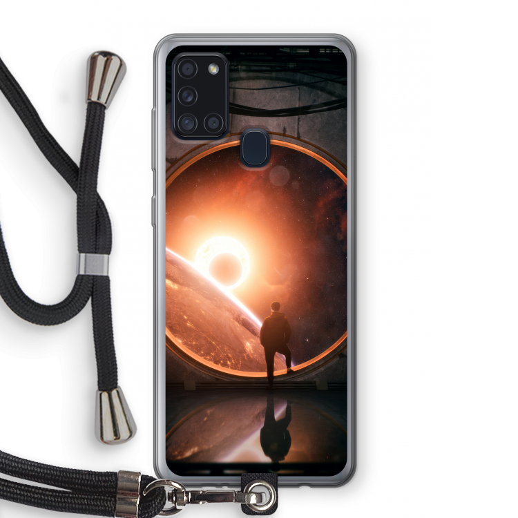 Ephemeral: Samsung Galaxy A21s Transparant Hoesje met koord