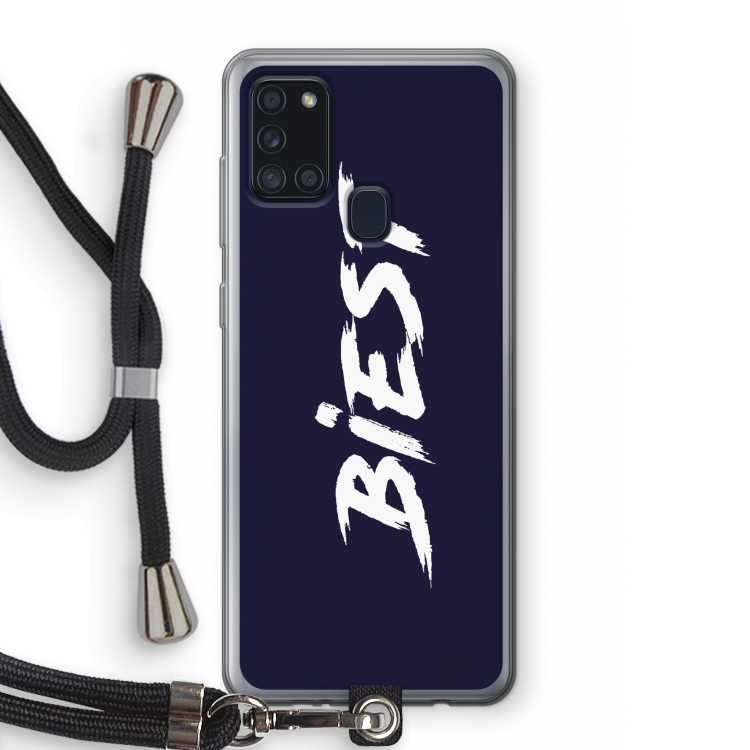 Biest: Samsung Galaxy A21s Transparant Hoesje met koord