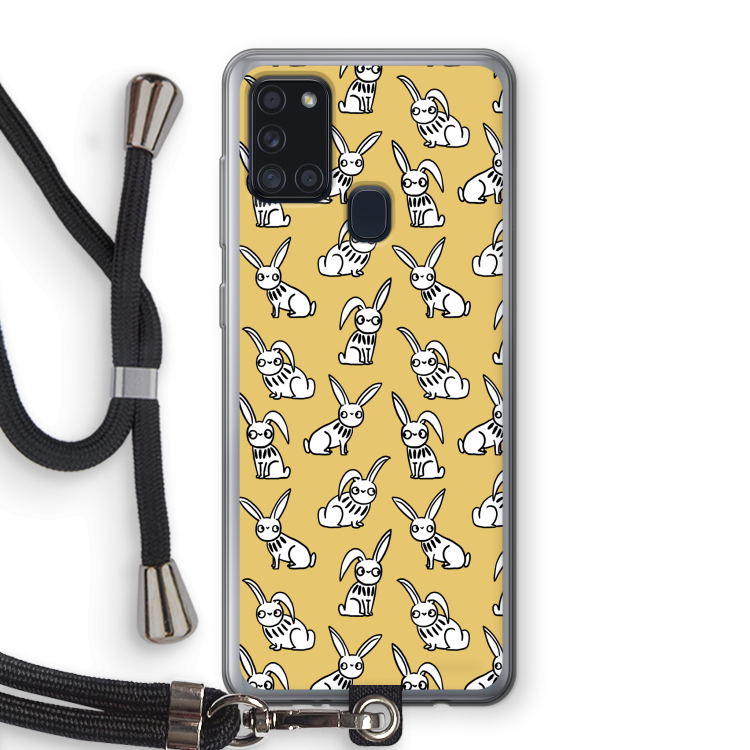 Haas: Samsung Galaxy A21s Transparant Hoesje met koord