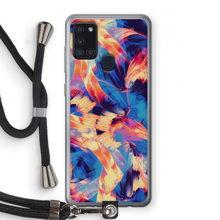 Tuesday Night: Samsung Galaxy A21s Transparant Hoesje met koord