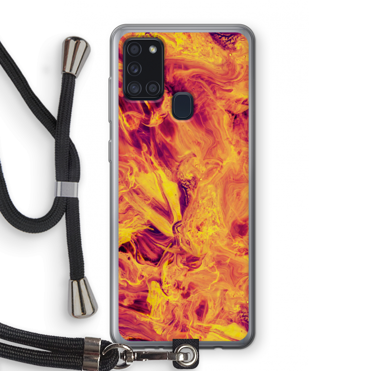 Eternal Fire: Samsung Galaxy A21s Transparant Hoesje met koord