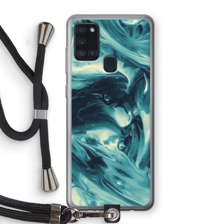 Dreaming About Whales: Samsung Galaxy A21s Transparant Hoesje met koord