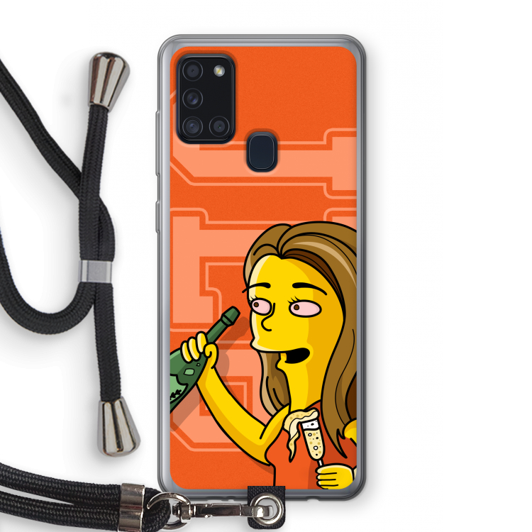 Jamie Lee Simpson: Samsung Galaxy A21s Transparant Hoesje met koord