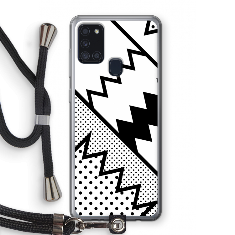 Pop Art #5: Samsung Galaxy A21s Transparant Hoesje met koord