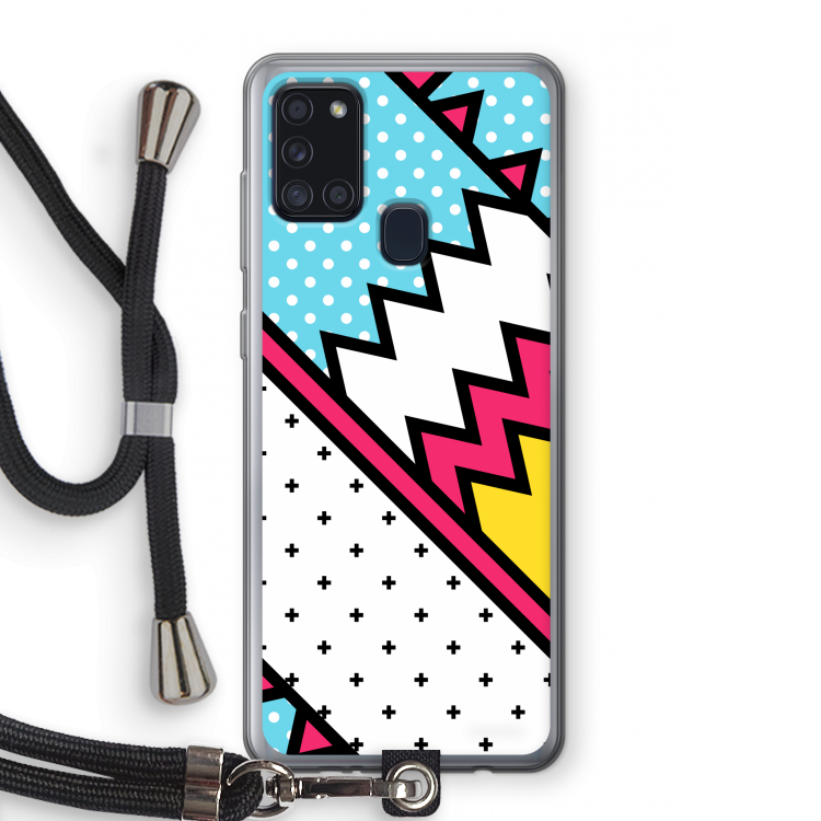 Pop Art #2: Samsung Galaxy A21s Transparant Hoesje met koord