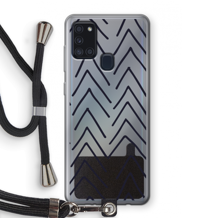 Marrakech Arrows: Samsung Galaxy A21s Transparant Hoesje met koord