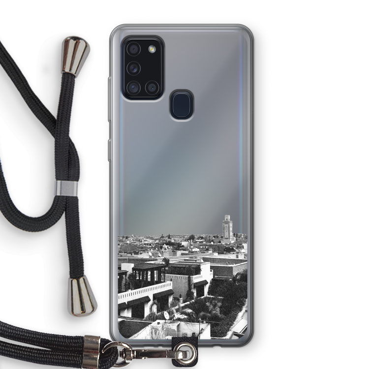 Marrakech Skyline : Samsung Galaxy A21s Transparant Hoesje met koord