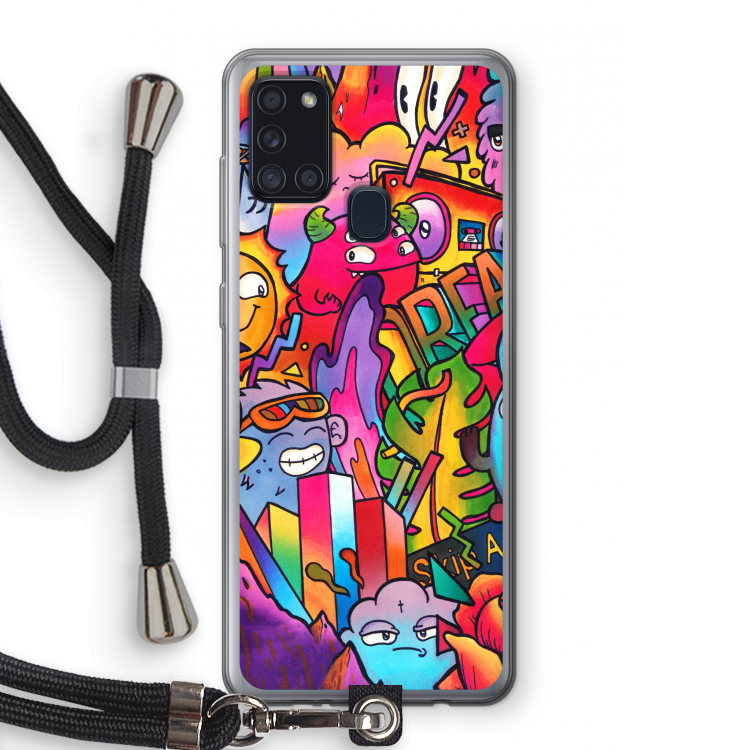Dreams: Samsung Galaxy A21s Transparant Hoesje met koord