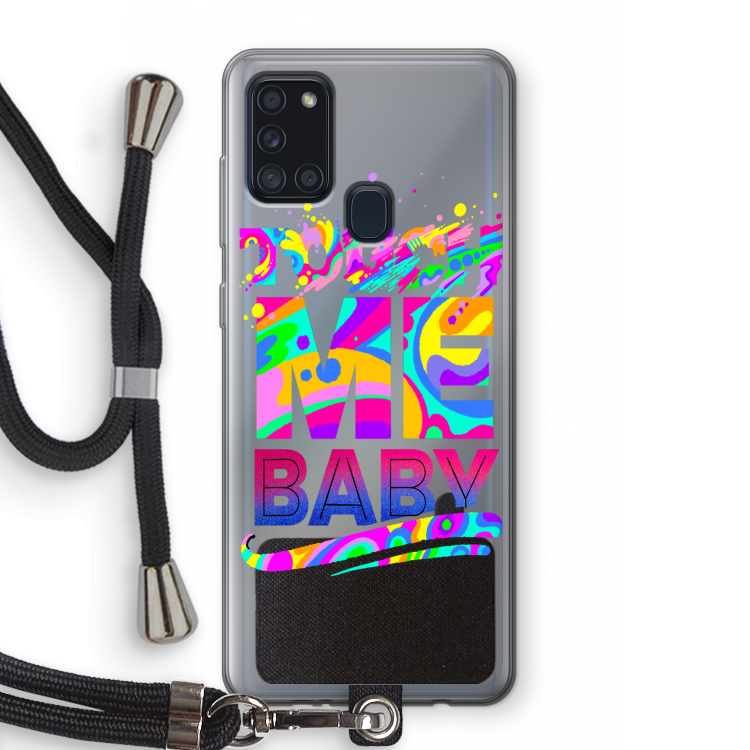 Touch Me: Samsung Galaxy A21s Transparant Hoesje met koord
