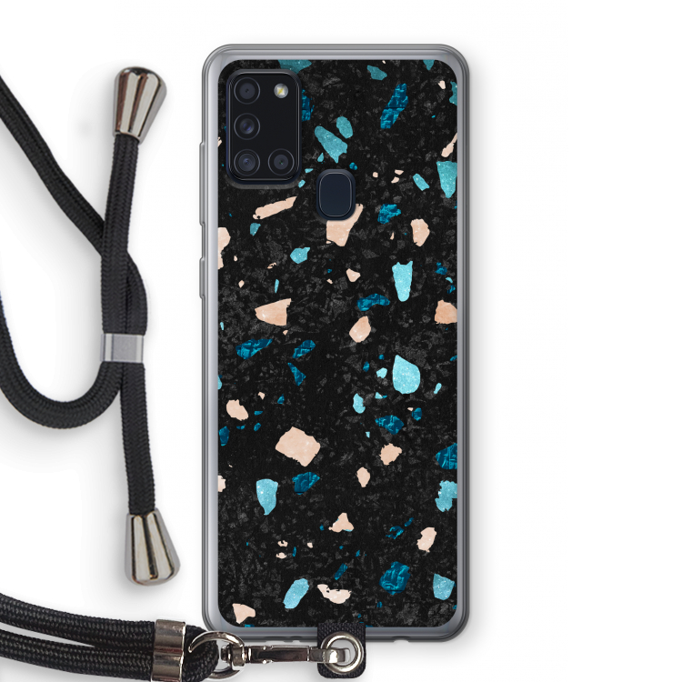 Terrazzo N°11: Samsung Galaxy A21s Transparant Hoesje met koord