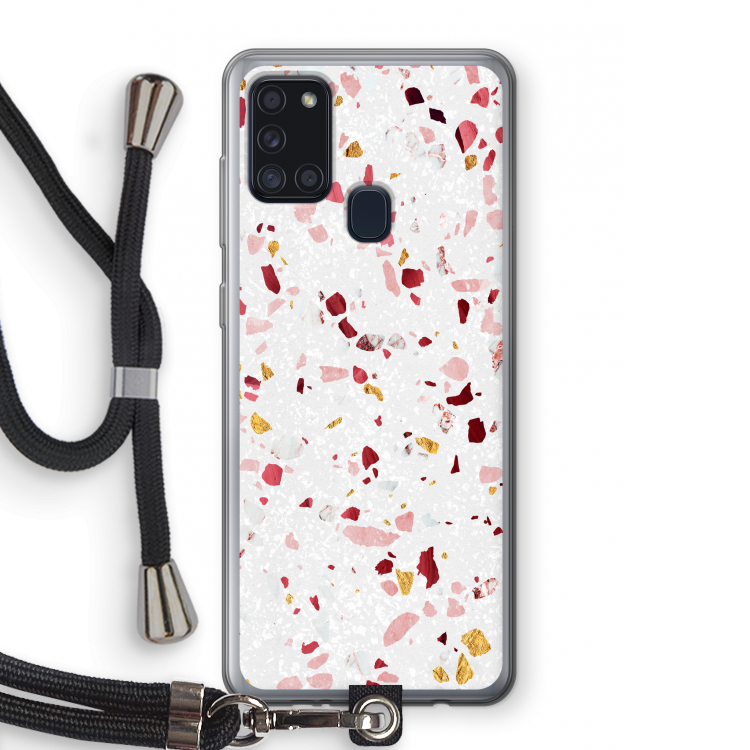 Terrazzo N°9: Samsung Galaxy A21s Transparant Hoesje met koord