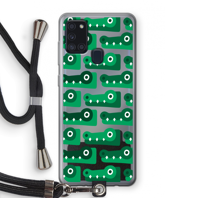 Crocs: Samsung Galaxy A21s Transparant Hoesje met koord
