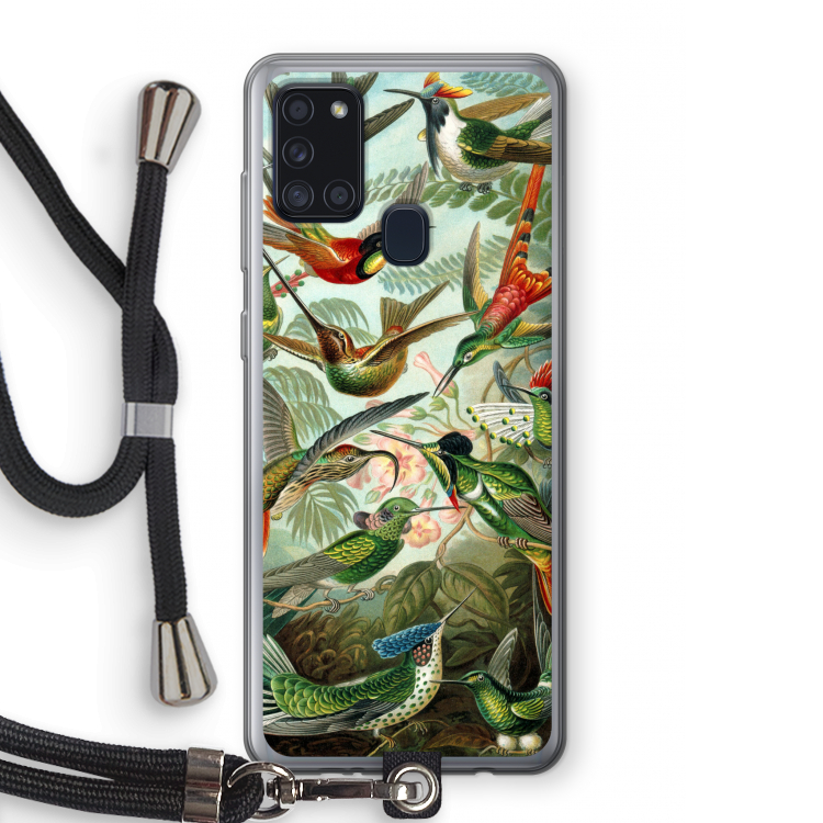 Haeckel Trochilidae: Samsung Galaxy A21s Transparant Hoesje met koord