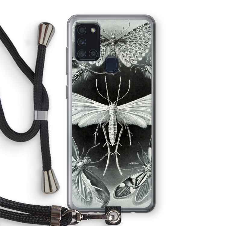 Haeckel Tineida: Samsung Galaxy A21s Transparant Hoesje met koord