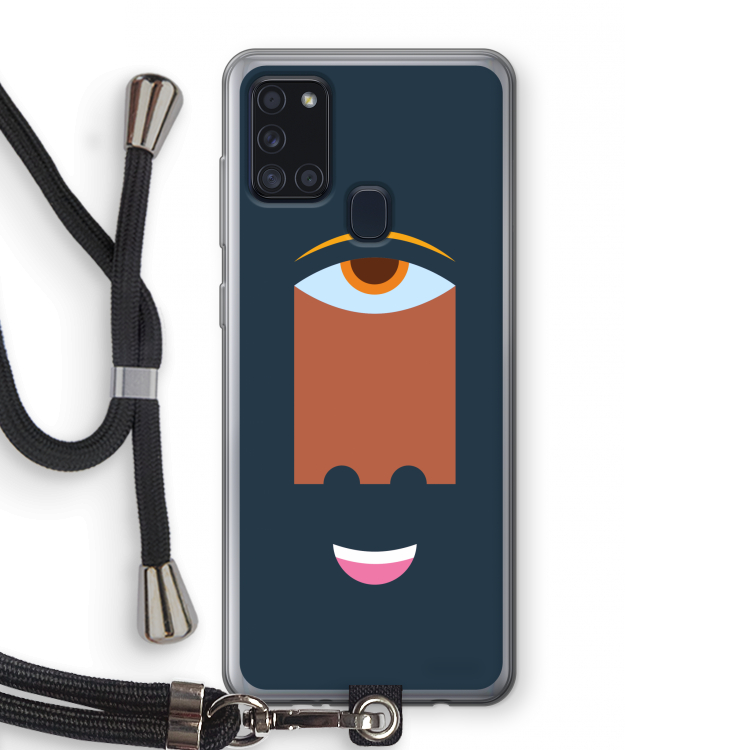 Mono M: Samsung Galaxy A21s Transparant Hoesje met koord