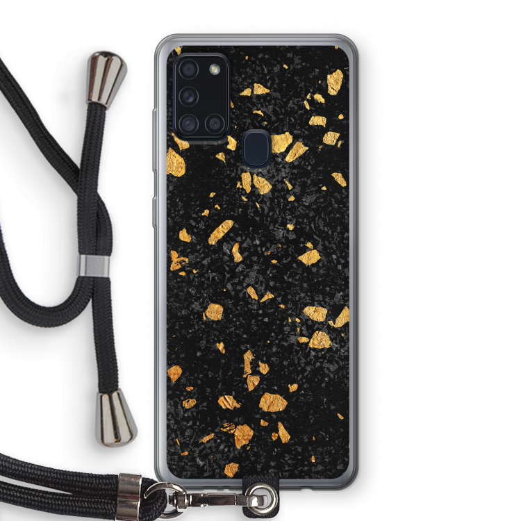 Terrazzo N°7: Samsung Galaxy A21s Transparant Hoesje met koord