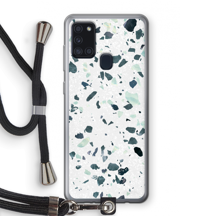 Terrazzo N°2: Samsung Galaxy A21s Transparant Hoesje met koord