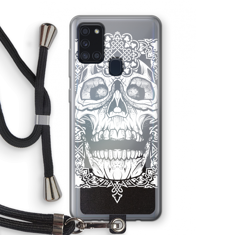 Seek & Destroy: Samsung Galaxy A21s Transparant Hoesje met koord