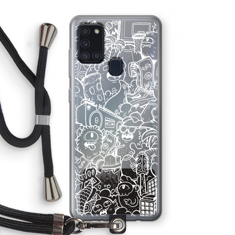 Vexx City #2: Samsung Galaxy A21s Transparant Hoesje met koord