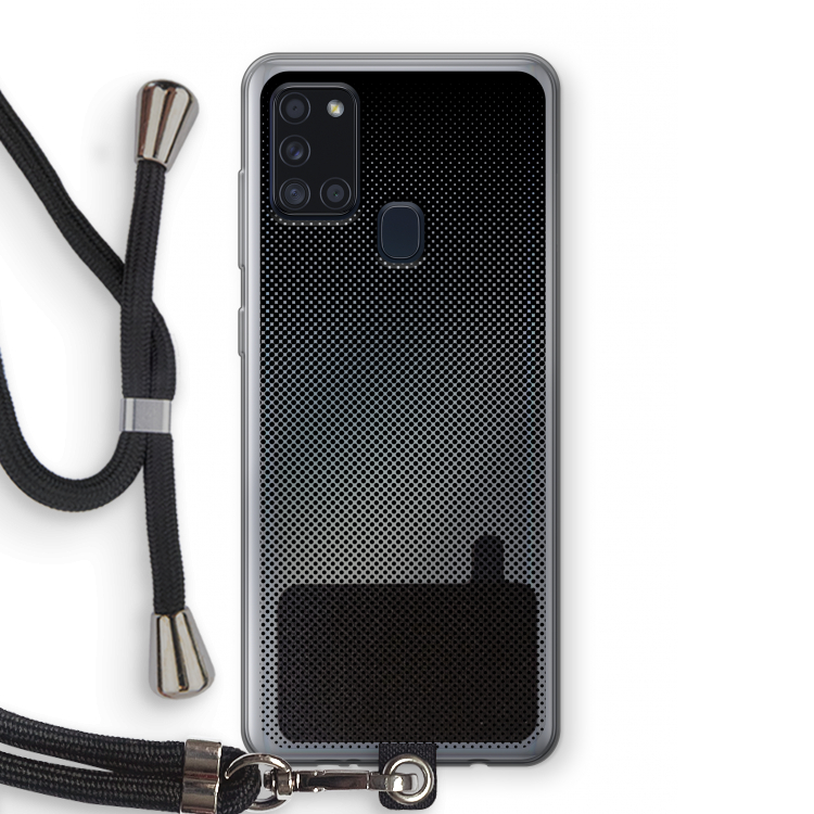 Musketon Halftone: Samsung Galaxy A21s Transparant Hoesje met koord