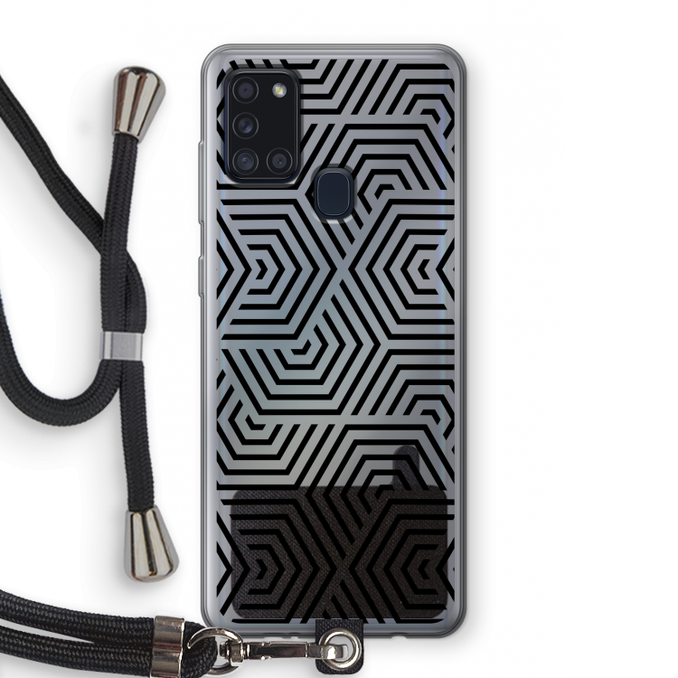 Magic pattern: Samsung Galaxy A21s Transparant Hoesje met koord