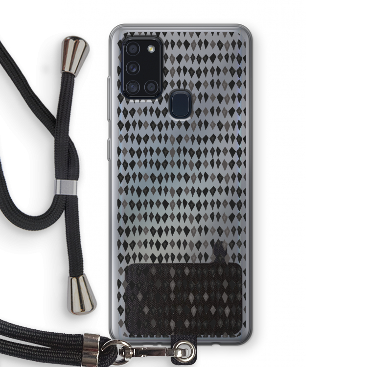 Crazy shapes: Samsung Galaxy A21s Transparant Hoesje met koord