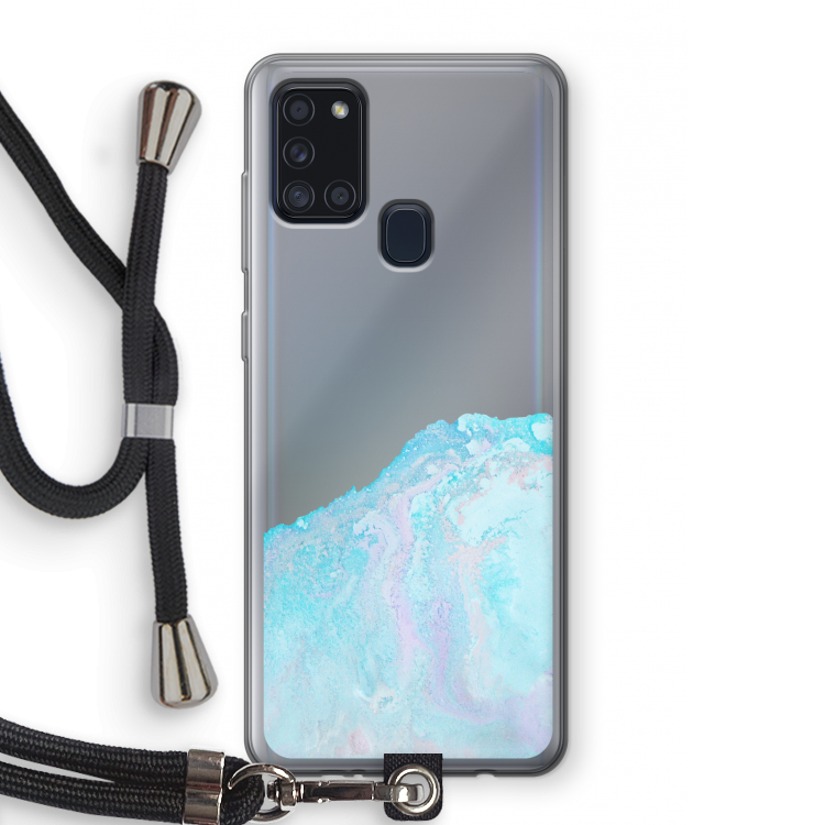 Fantasie pastel: Samsung Galaxy A21s Transparant Hoesje met koord