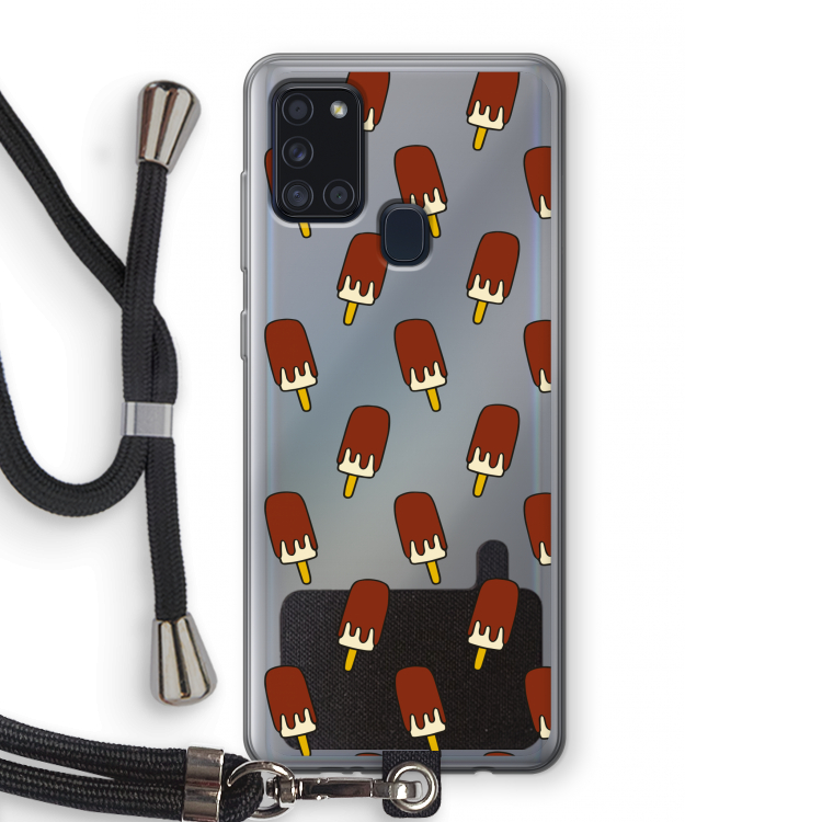 Yummy: Samsung Galaxy A21s Transparant Hoesje met koord
