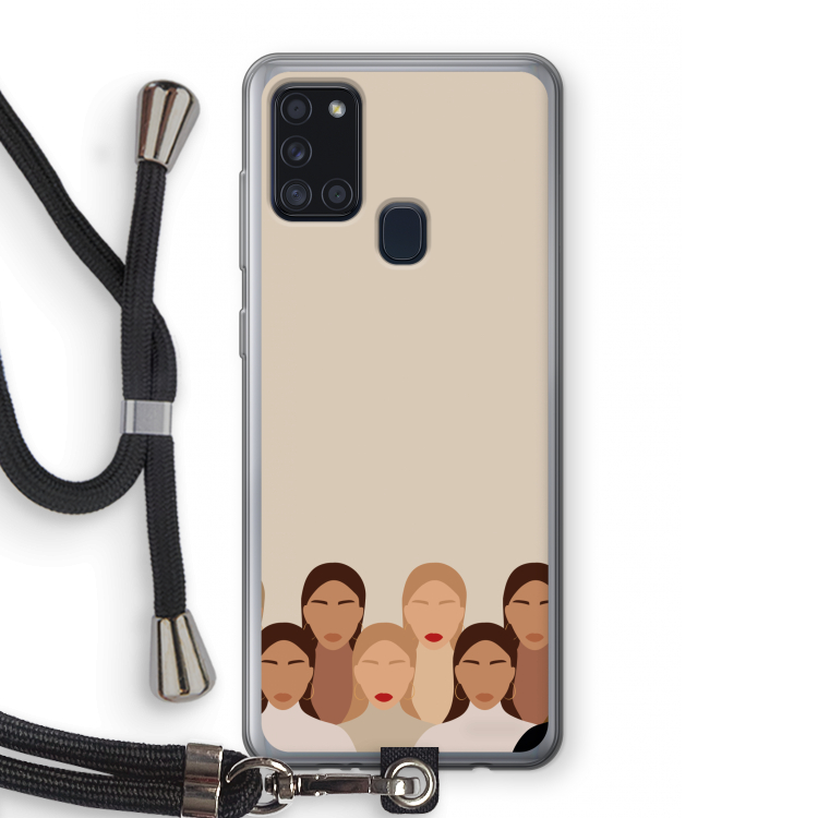 Girls girls girls: Samsung Galaxy A21s Transparant Hoesje met koord