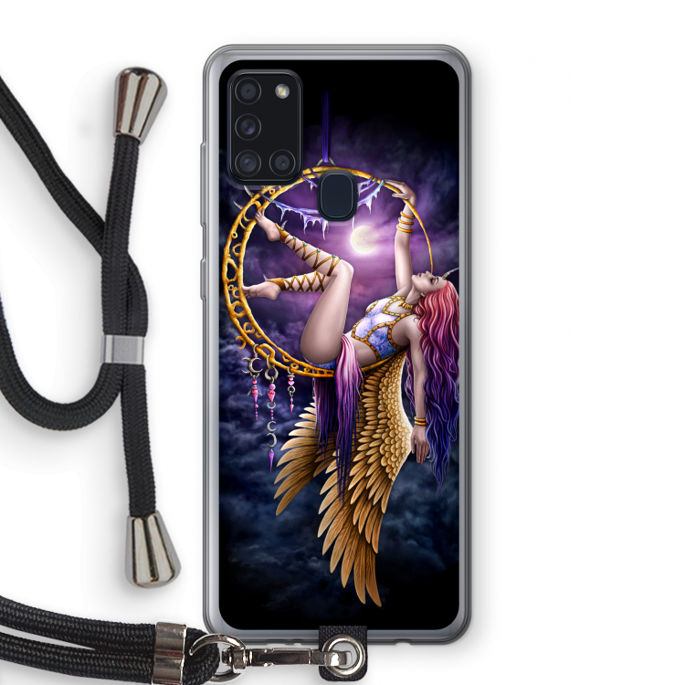 Aerial Angel: Samsung Galaxy A21s Transparant Hoesje met koord
