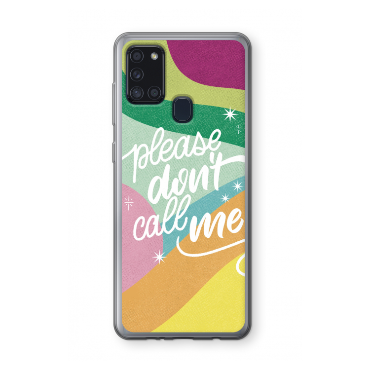 Don't call: Samsung Galaxy A21s Transparant Hoesje