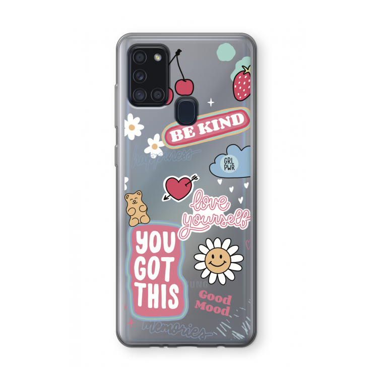 Positivity: Samsung Galaxy A21s Transparant Hoesje