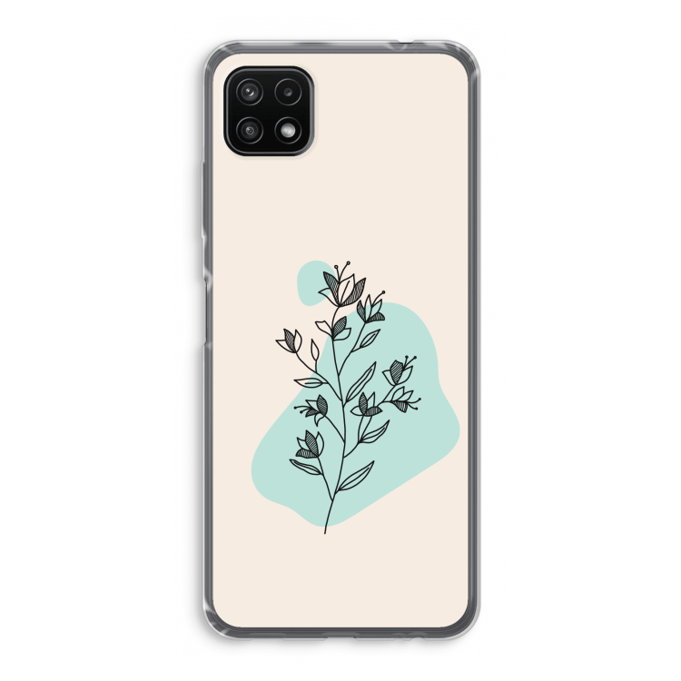 Violets are blue: Samsung Galaxy A22 5G Transparant Hoesje