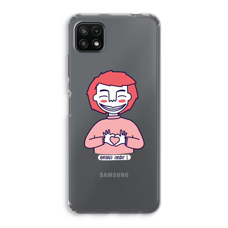 Hartje: Samsung Galaxy A22 5G Transparant Hoesje