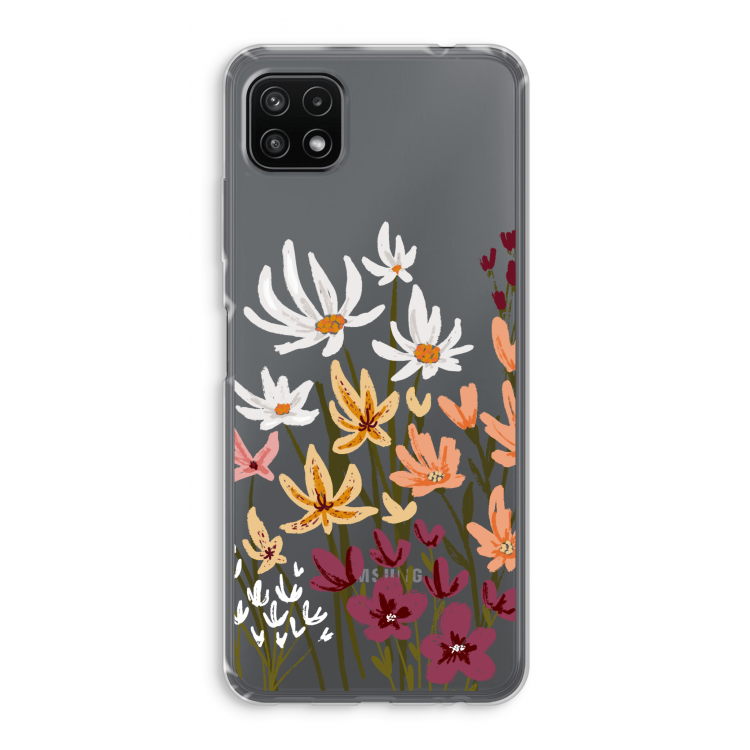 Painted wildflowers: Samsung Galaxy A22 5G Transparant Hoesje