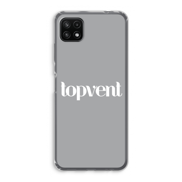 Topvent Grijs Wit: Samsung Galaxy A22 5G Transparant Hoesje