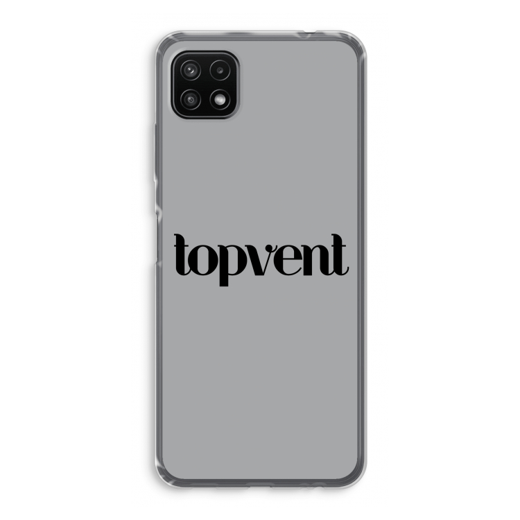 Topvent Grijs Zwart: Samsung Galaxy A22 5G Transparant Hoesje