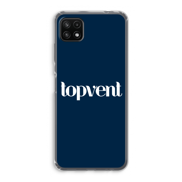 Topvent Navy: Samsung Galaxy A22 5G Transparant Hoesje