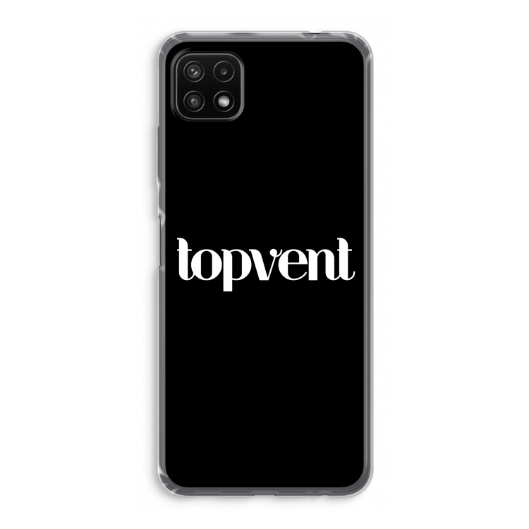 Topvent Zwart: Samsung Galaxy A22 5G Transparant Hoesje