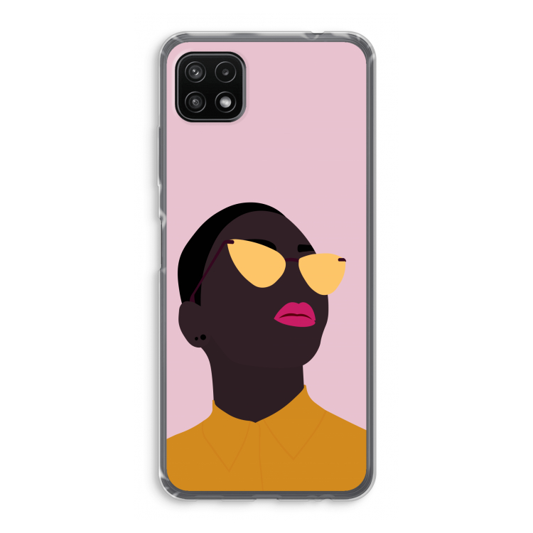 Yellow glasses: Samsung Galaxy A22 5G Transparant Hoesje