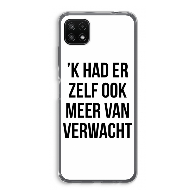 Meer verwacht: Samsung Galaxy A22 5G Transparant Hoesje