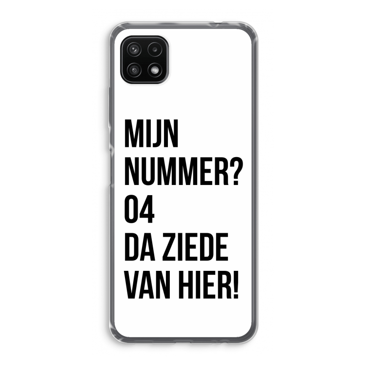 Da ziede van hier: Samsung Galaxy A22 5G Transparant Hoesje