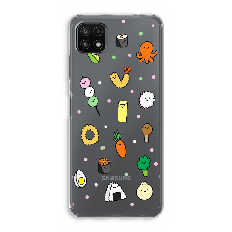Happy bento friends: Samsung Galaxy A22 5G Transparant Hoesje