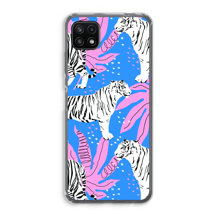 Tijger: Samsung Galaxy A22 5G Transparant Hoesje