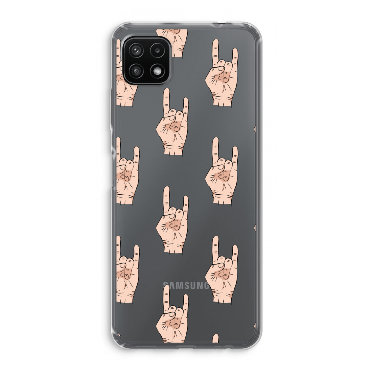 Rock: Samsung Galaxy A22 5G Transparant Hoesje