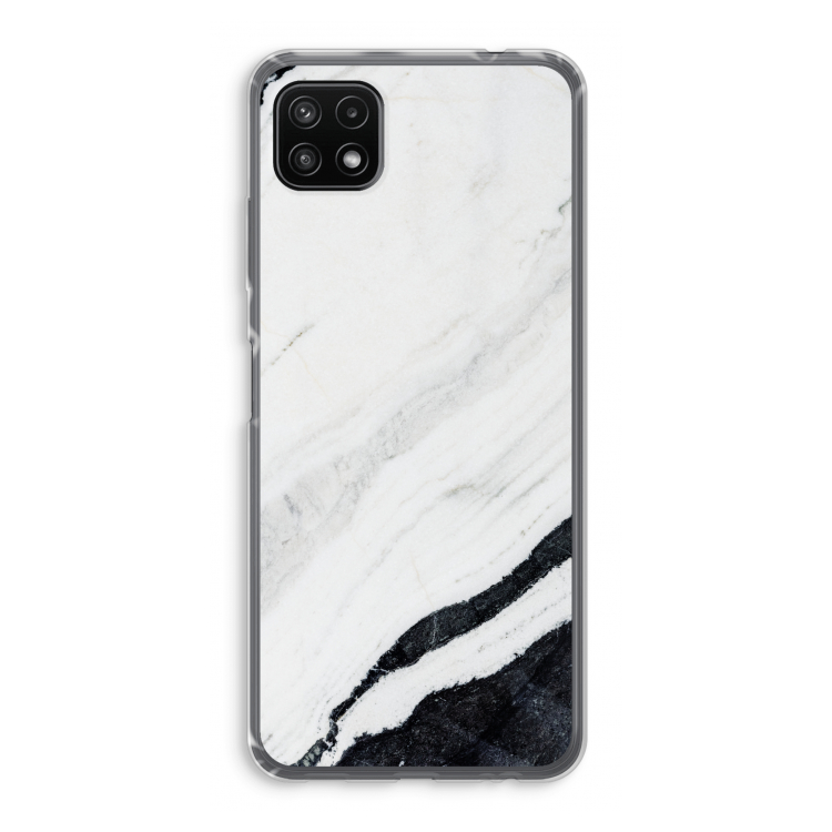 Elegante marmer: Samsung Galaxy A22 5G Transparant Hoesje